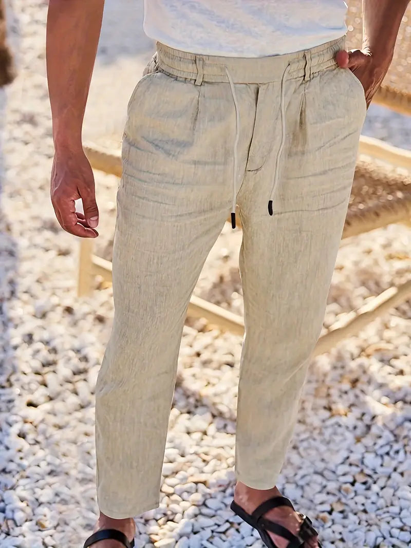 Evan | Easy Drawstring Tapered Fit Pants