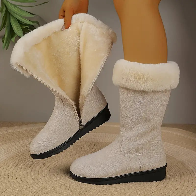 Mila | Elegant Plush-Lined Winter Comfort Boots