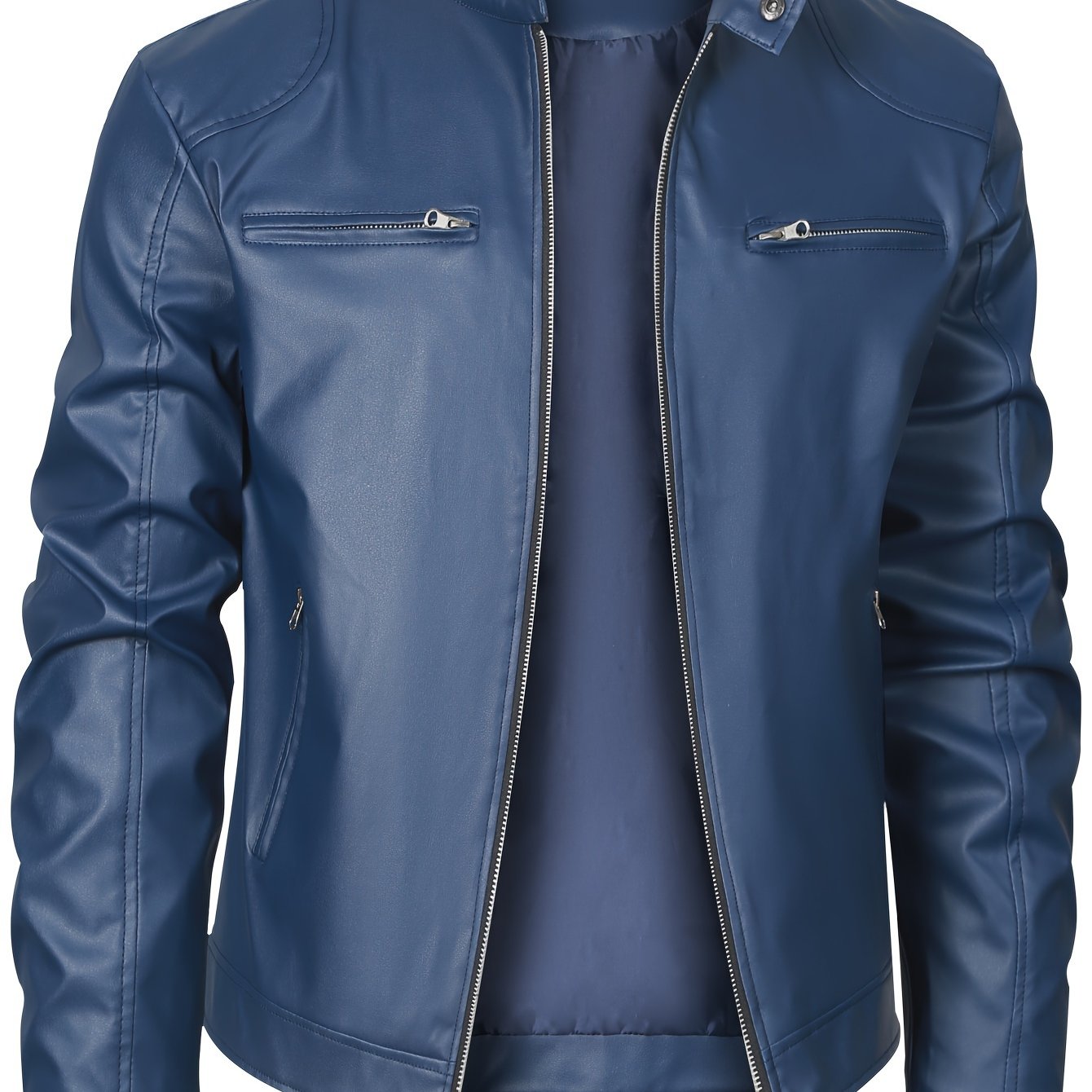 Ethan | Sleek Stand-Collar Moto Jacket