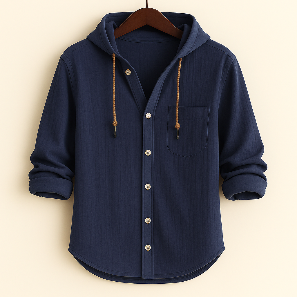 Jonas | Casual Hooded Button Shirt