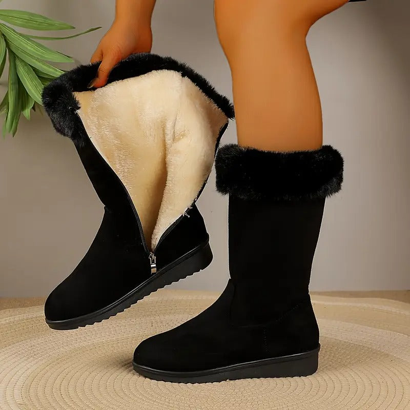Mila | Elegant Plush-Lined Winter Comfort Boots