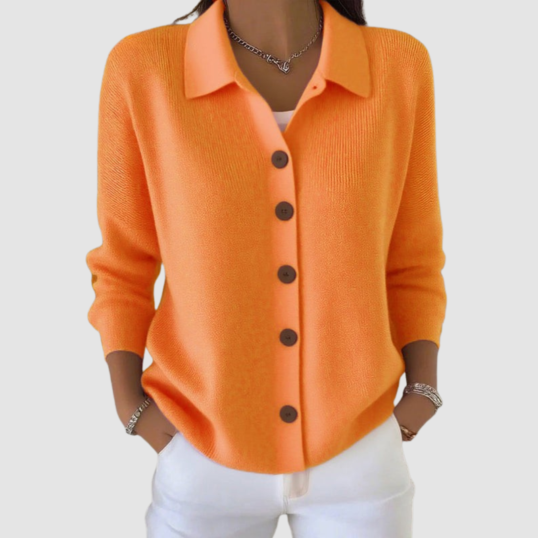Brooke | Relaxed Button-Up Lapel Cardigan