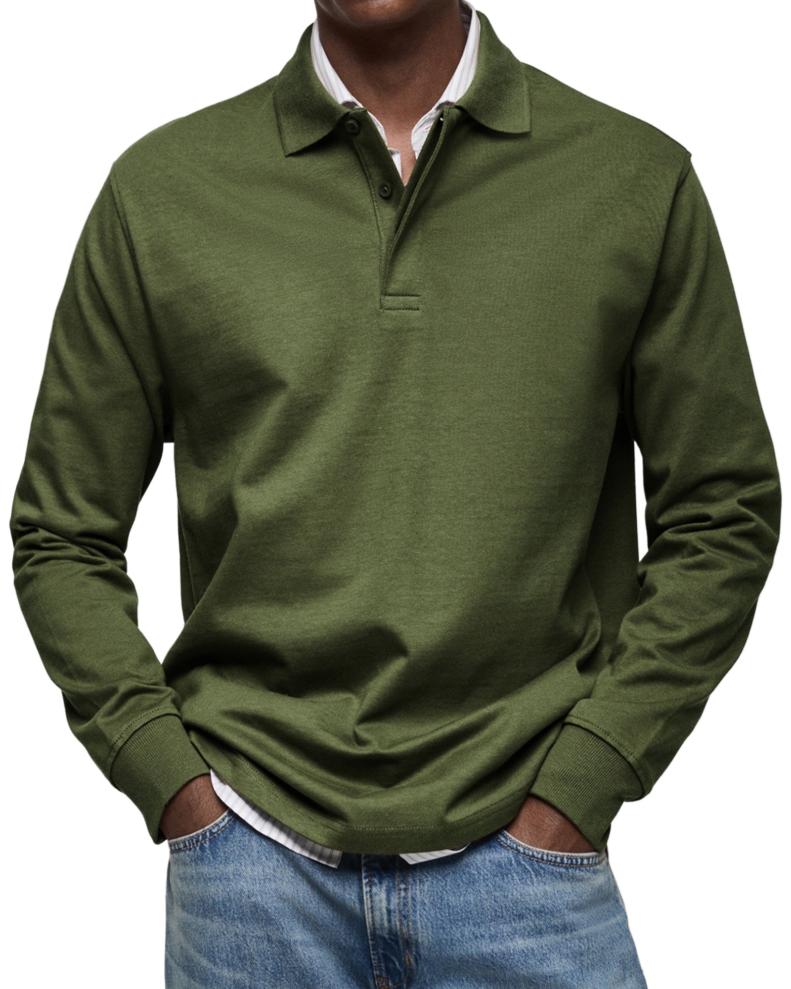 Grant | Long Sleeve Casual Polo Shirt