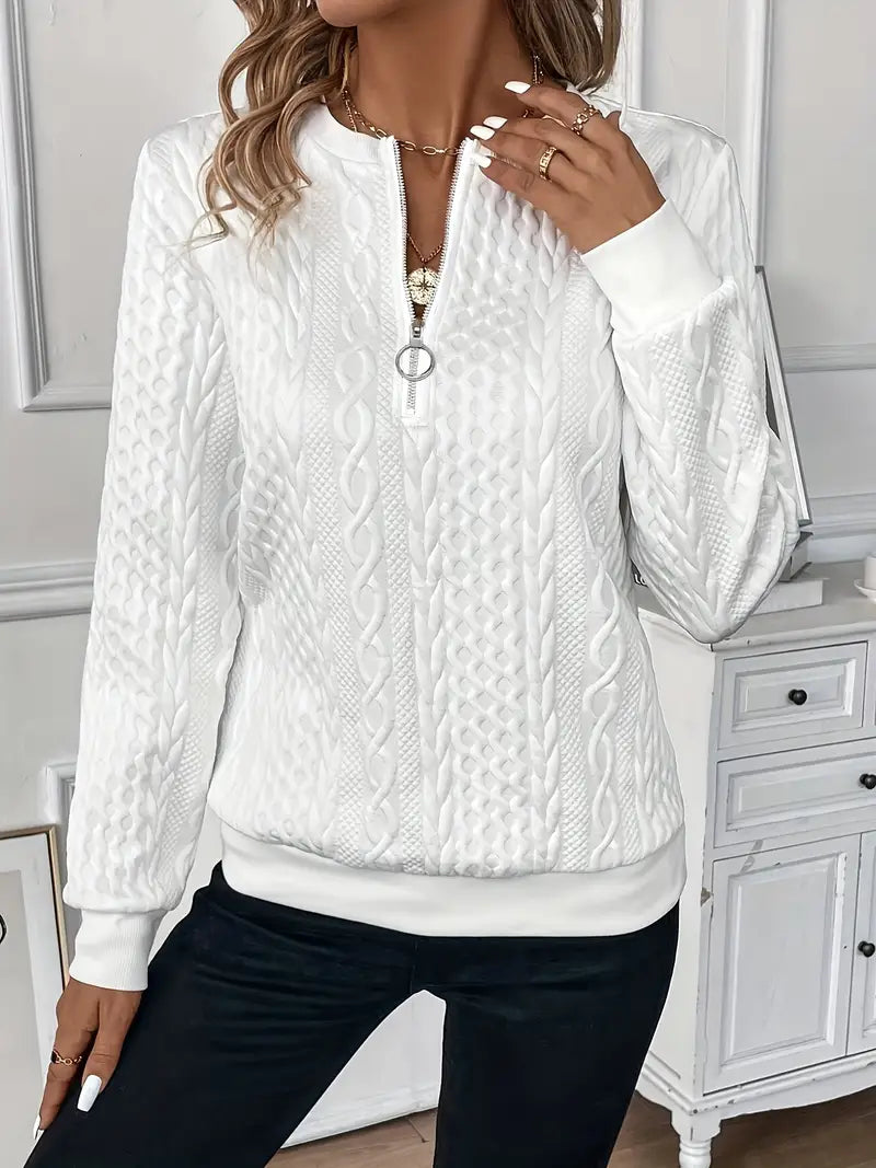 Emy | Elegant Zip-Up Sweater