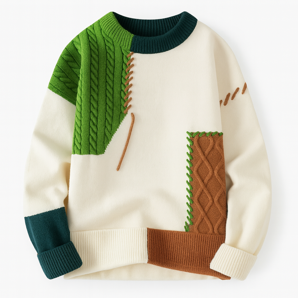 Felix | Modern Patch Knit Sweater