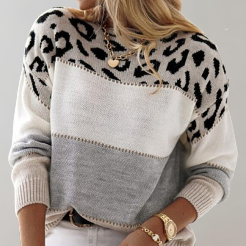 Charlene | Elegant Leopard Print Sweater