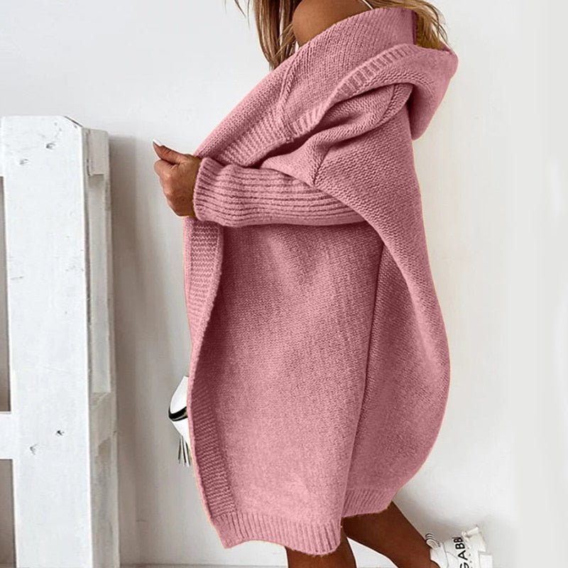 Harper | Cozy Hooded Knit Cardigan