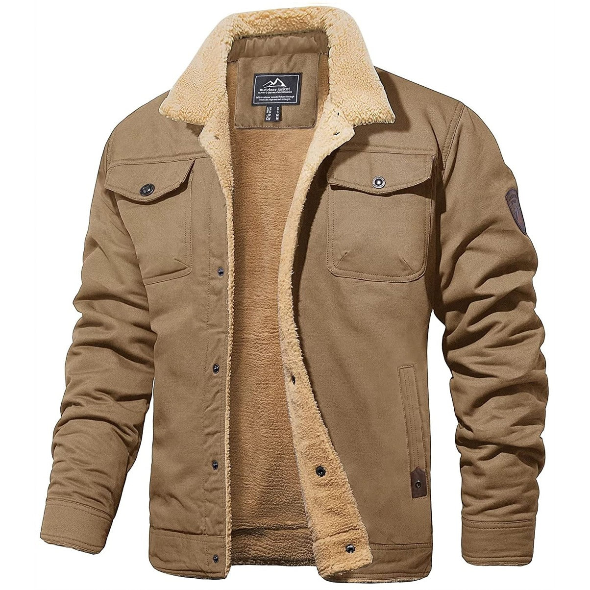 Landon | Warm Sherpa-Lined Bomber Jacket