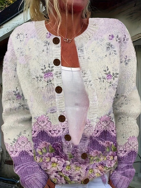 Hailey | Vintage Floral Open-Front Cardigan