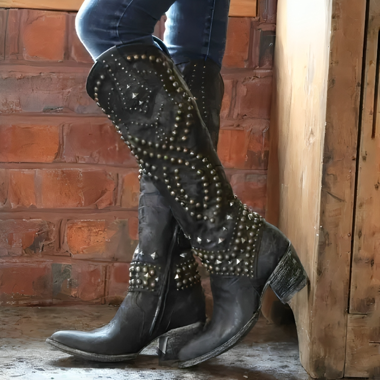 Lori | Western Knee-High Boots