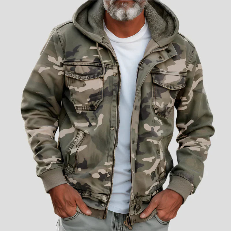 Beckett | Rugged Camo Hooded Utility Jacket