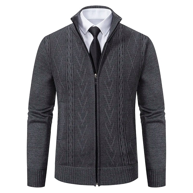 Preston | Refined Cable-Knit Zip Cardigan