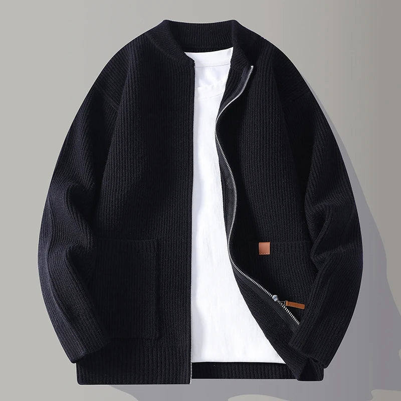 Oliver | Ribbed Knit Zip Jacket