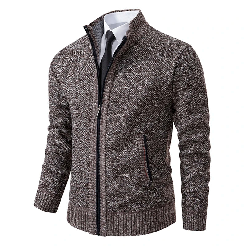 Harrison | Refined Zip-Front Textured Style Cardigan