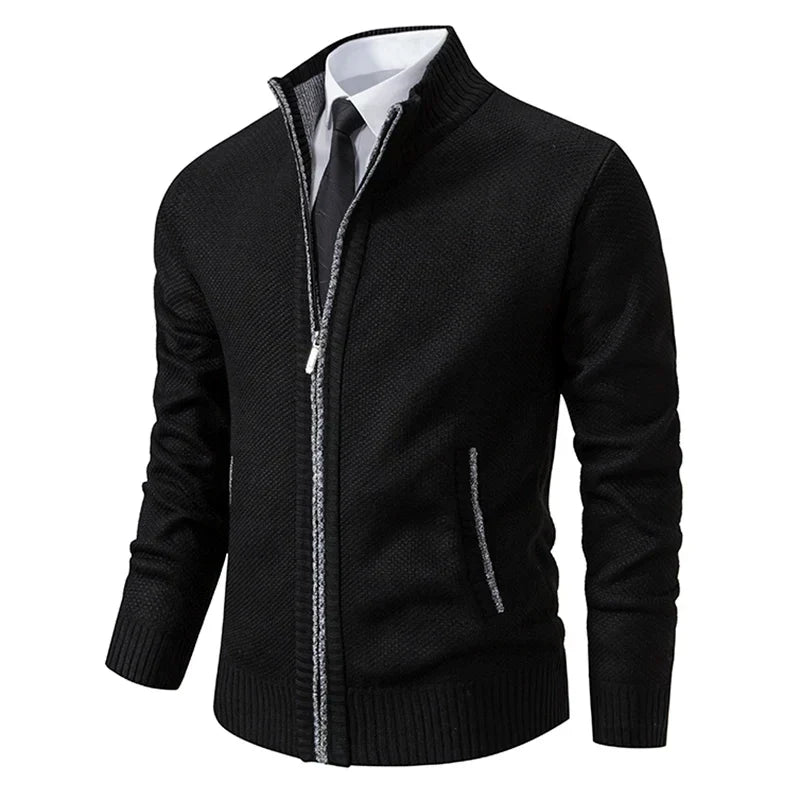Harrison | Refined Zip-Front Textured Style Cardigan