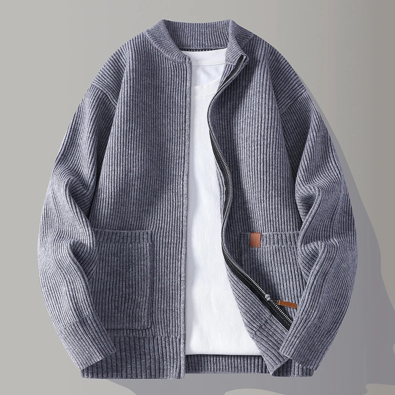 Oliver | Ribbed Knit Zip Jacket