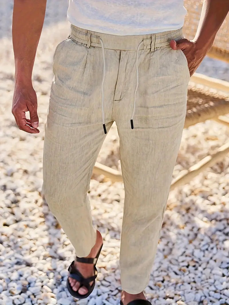Evan | Easy Drawstring Tapered Fit Pants