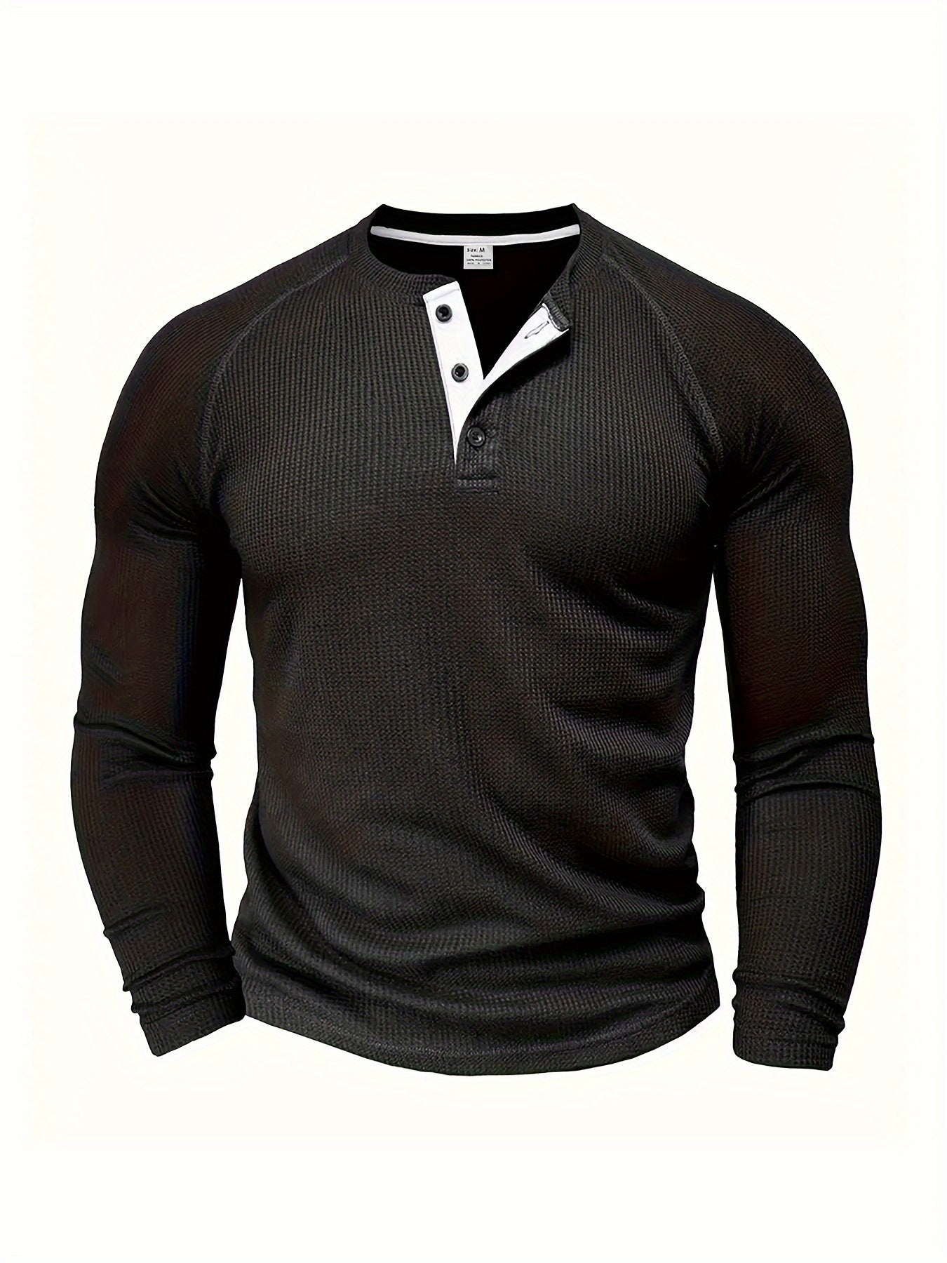 Connor | Classic Button-Neck Long Sleeve Tee