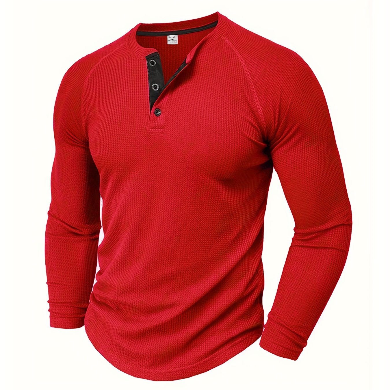 Connor | Classic Button-Neck Long Sleeve Tee