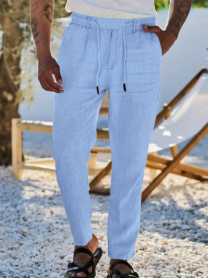 Evan | Easy Drawstring Tapered Fit Pants