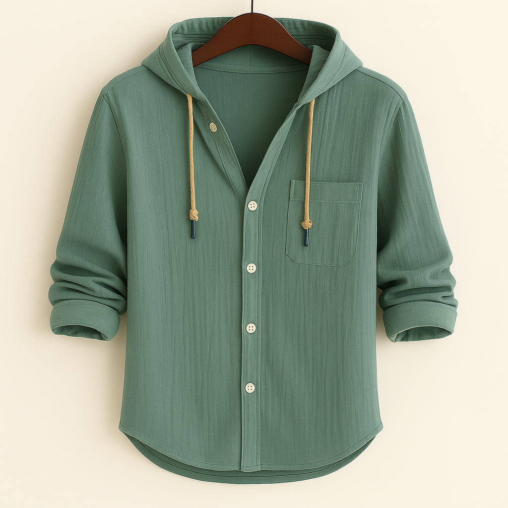 Jonas | Casual Hooded Button Shirt