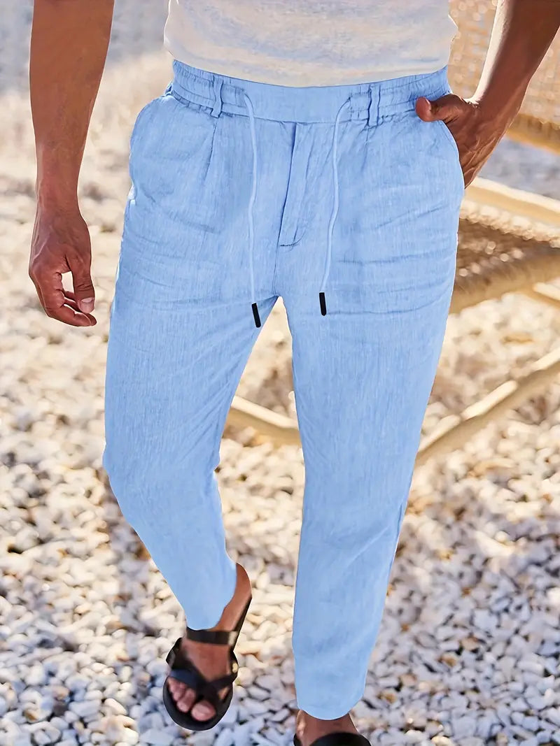 Evan | Easy Drawstring Tapered Fit Pants