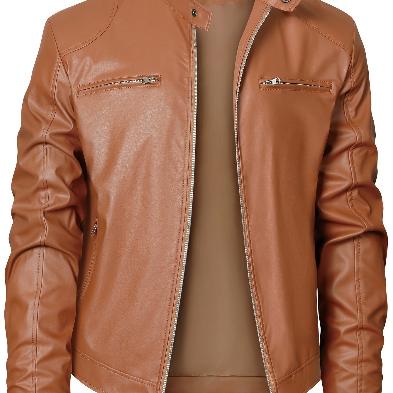 Ethan | Sleek Stand-Collar Moto Jacket