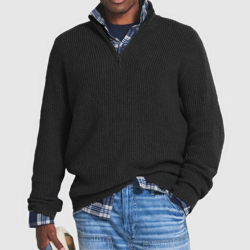 Finn | Classic Quarter Zip Knitted Sweater