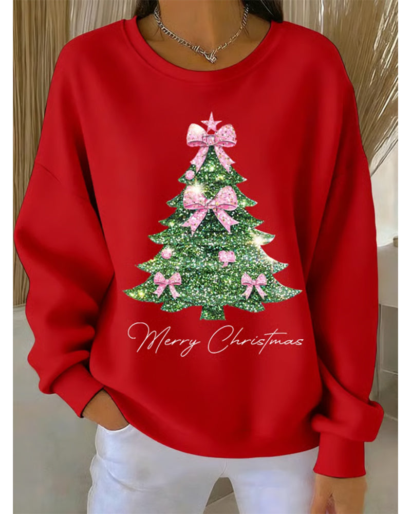 Tessa | Festive Round-Neck Christmas Tree Sweatshirt