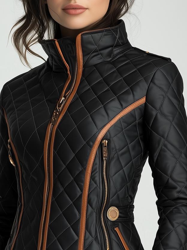 Natalie | Elegant Waist-Cinched Quilted Jacket