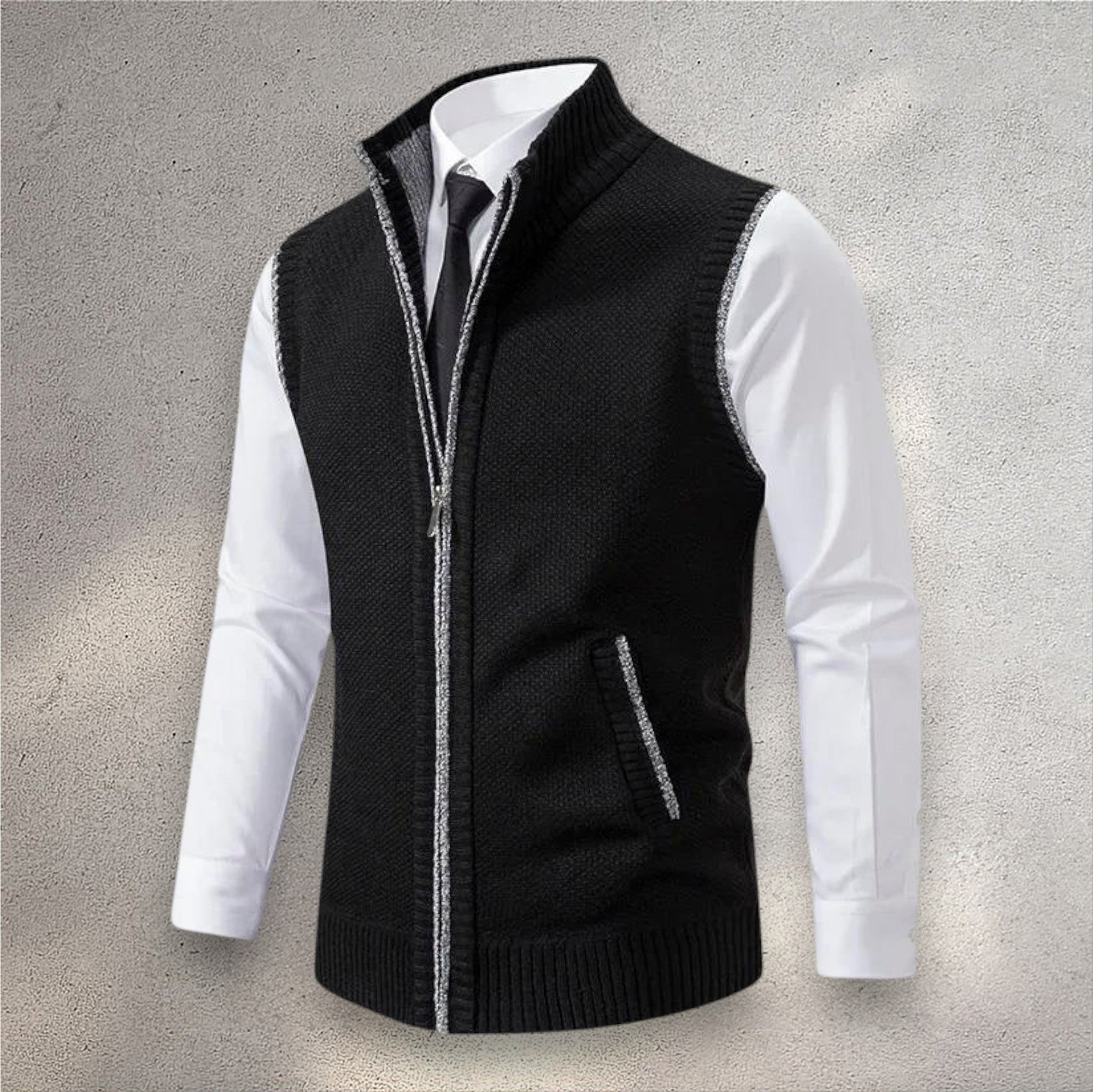 Levan | Classic Zip-Up Knit Vest