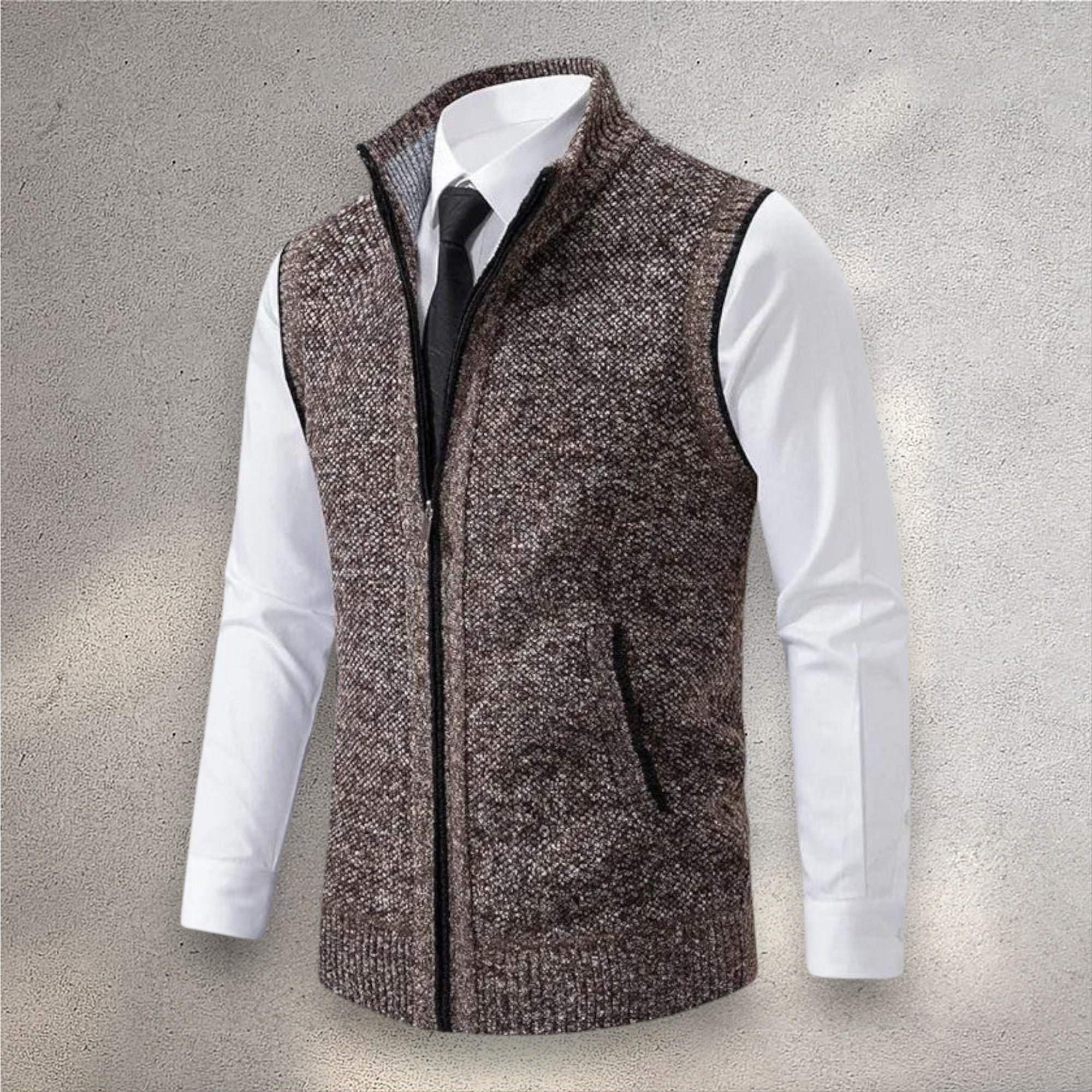 Levan | Classic Zip-Up Knit Vest